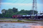 CP ES44AC Locomotives leading a train